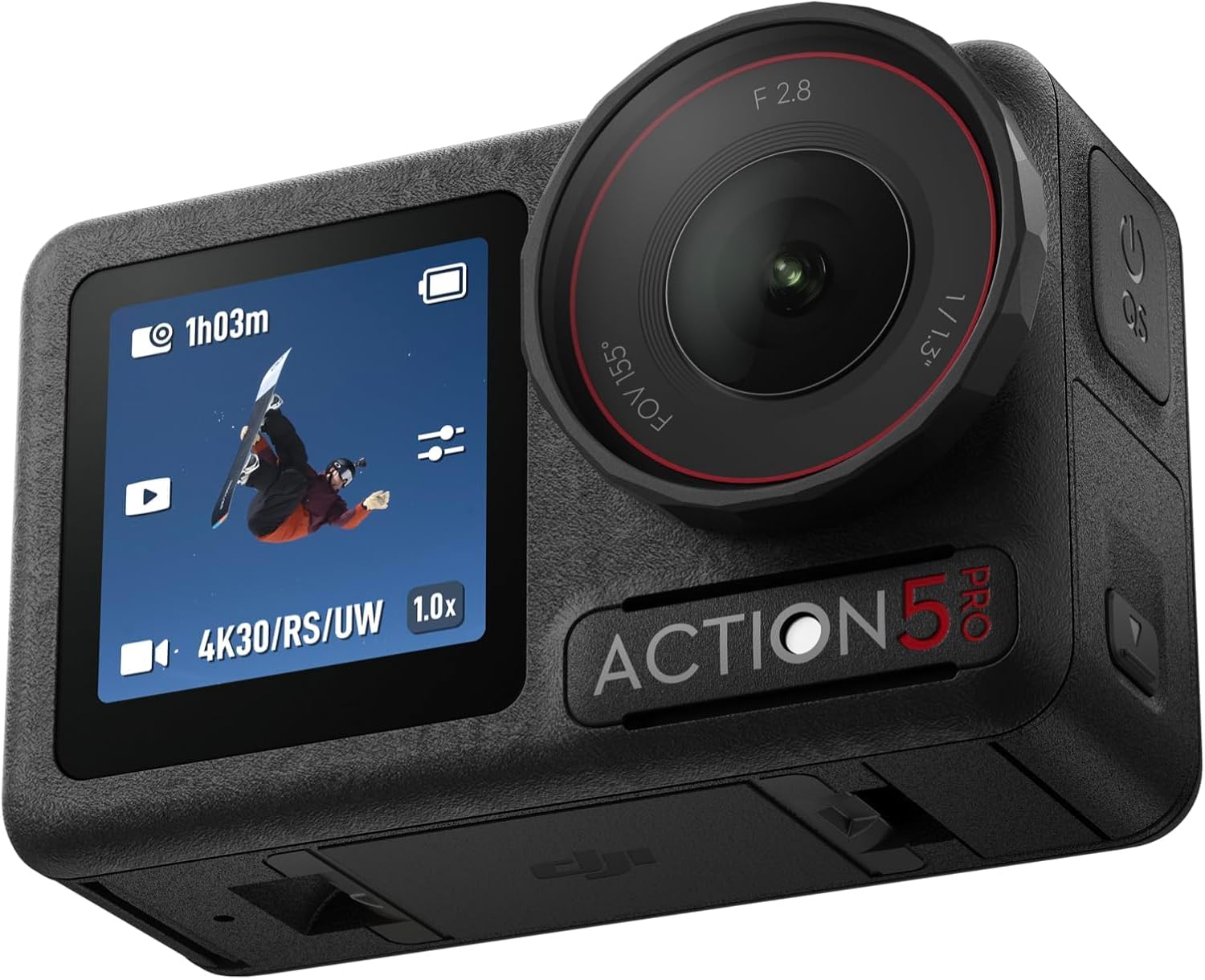 The front view photograph of DJI Osmo Action 5 Pro camera from Amazon.