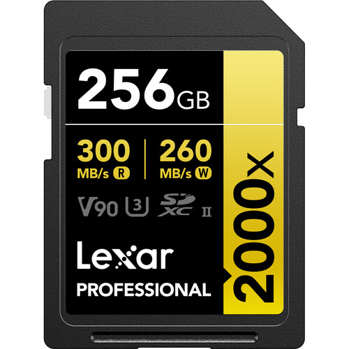 Stock photo of the Lexar Professional 2000x UHS-II V90