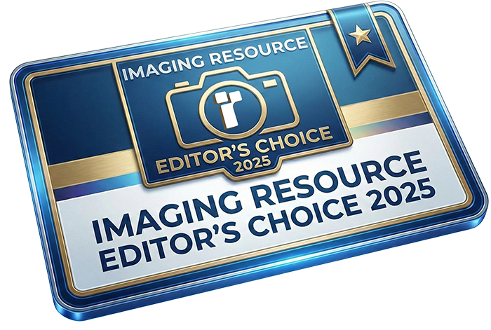 The Imaging Resource Editor's Choice 2025 logo on a white background.
